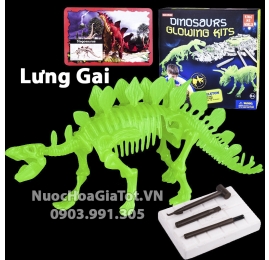 BỘ ĐỒ CHƠI KHẢO CỔ ĐÀO HÓA THẠCH 1 CON KHỦNG LONG LƯNG GAI SIZE L 25CM CÓ DẠ QUANG