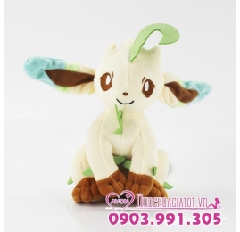 GẤU BÔNG POKEMON GO EEVEE LEAFEON LEAFIA HỆ LÁ CÂY MÀU XANH LÁ 20CM