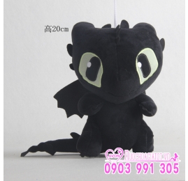 GẤU BÔNG PHIM HOẠT HÌNH HOW TO TRAIN DRAGON RỒNG TOOTHLESS ĐỰC MÀU ĐEN 30CM