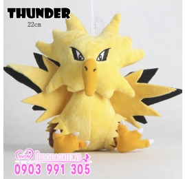 GẤU BÔNG POKEMON HUYỀN THOẠI PHƯỢNG HOÀNG SẤM SÉT ZAPDOS THUNDER 20CM